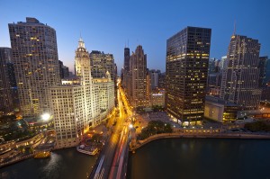 Chicago Skyline at night
