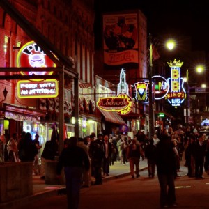 Beale Street at night